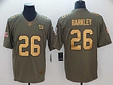 Nike Giants 26 Saquon Barkley Olive Gold Salute To Service Limited Jersey,baseball caps,new era cap wholesale,wholesale hats